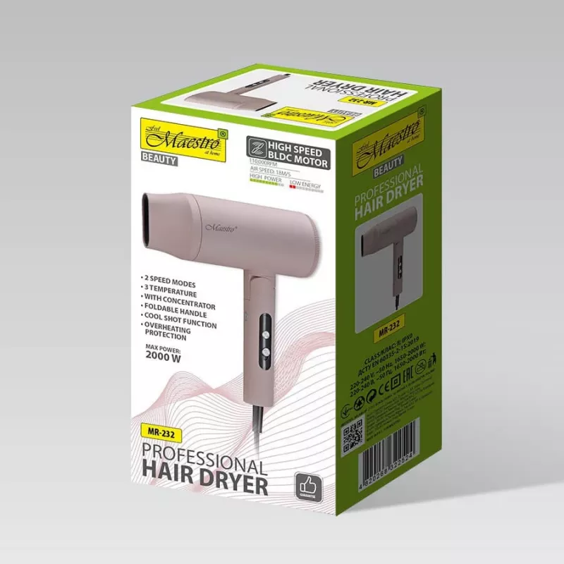 Secador de cabelo Maestro MR-232 2000 W rosa