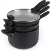 Conjunto de panelas Russell Hobbs RH01840EU7 – 4 peças empilháveis, marmorizado metálico