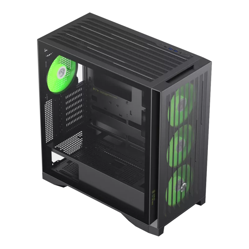 Caixa Gamemax | LEADER 2 BK | preto | E-ATX | fonte de alimentação não incluída