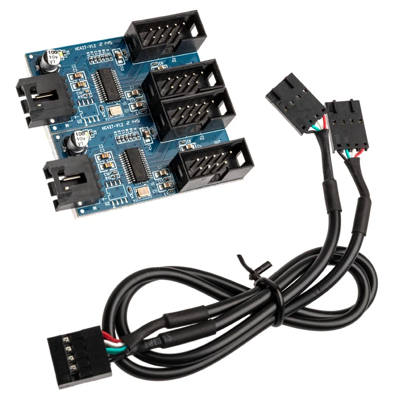 Hub USB 2.0 Akasa AK-CBUB64-30BK 1-para-4 portas USB 2.0