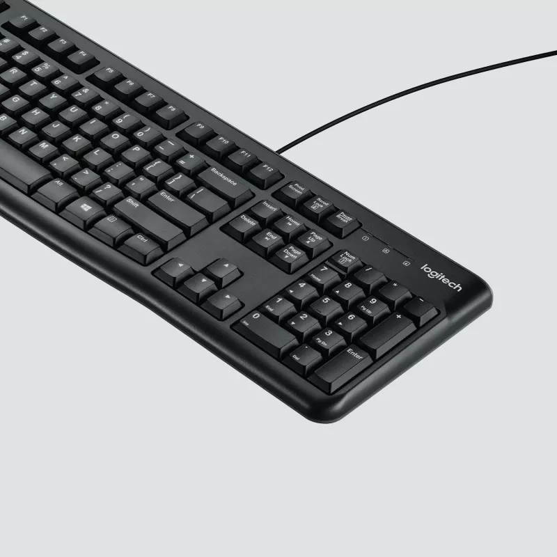 Logitech Desktop MK120 Combo, preto, com fio, layout suíço, 920-002504