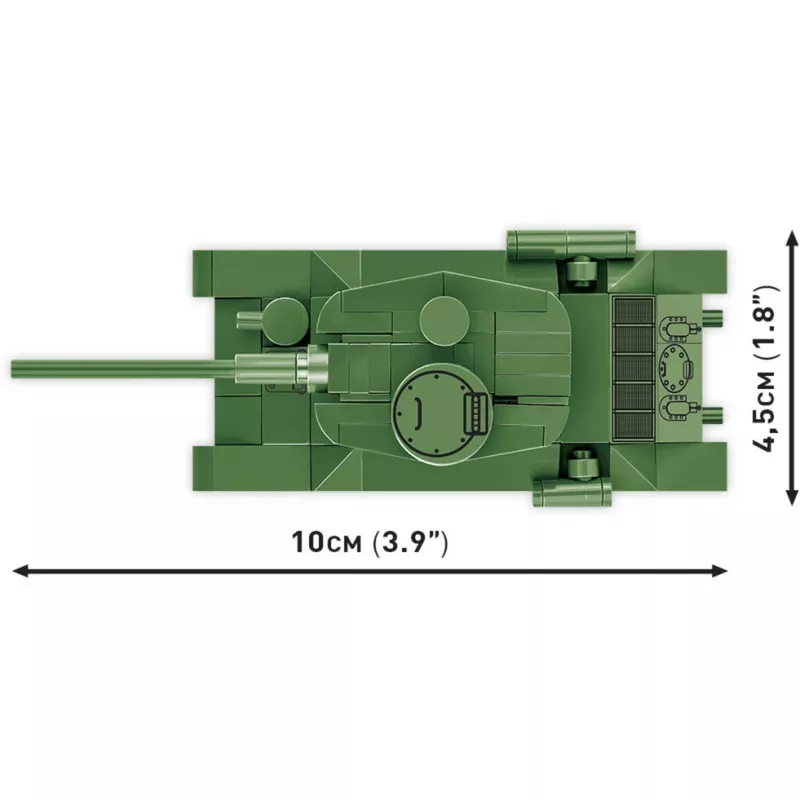 Conjunto de construção Cobi modelo de tanque T-34-85 — 110 peças, idade 6+, verde