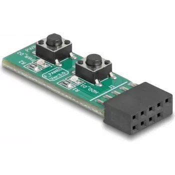 Módulo de interruptores para painel frontal de PC DELOCK com botões power e reset