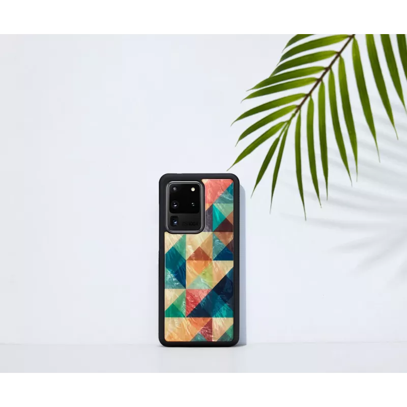 Capa de proteção iKins para Samsung Galaxy S20 Ultra, Mosaico preto