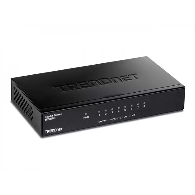 Switch TRENDNET 8 portas Gigabit com caixa de metal