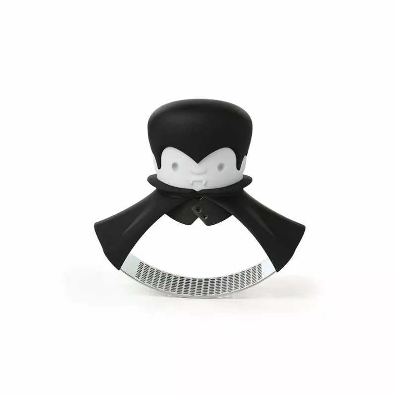 Espremedor de alho de mesa Ototo Design Rockula plástico aço inoxidável preto branco