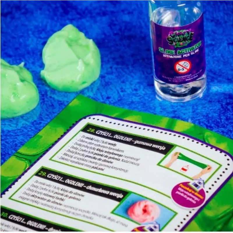 Kit de ciência Liscianigiochi Crazy Science Slime Camaleão 304-PL89246 – conjunto educativo de experiências com slime