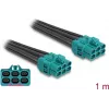 Cabo DeLOCK HDMTD Z seis conectores fêmea para HDMTD Z seis conectores fêmea 1 m