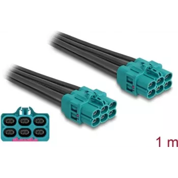 Cabo DeLOCK HDMTD Z seis conectores fêmea para HDMTD Z seis conectores fêmea 1 m