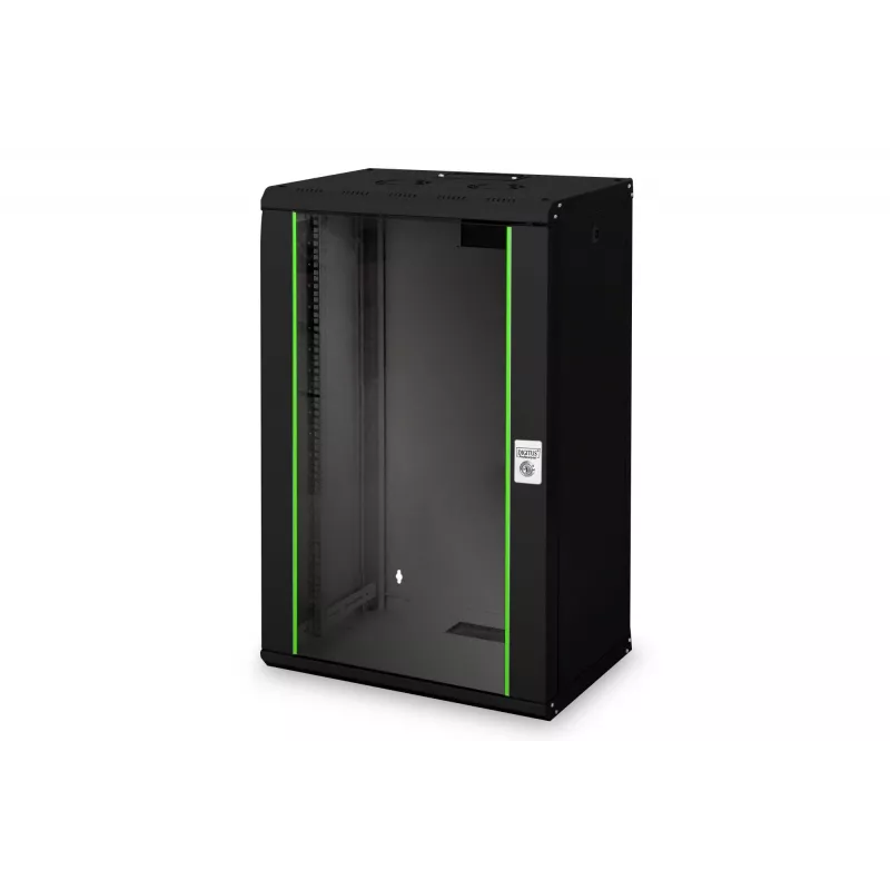 Digitus Unique DN-19 20-U-SW - armário - armário de rede - adequado para montagem na parede - preto, RAL 9005 - 20U - 48,3 cm (19) (DN-19 20-U-SW)