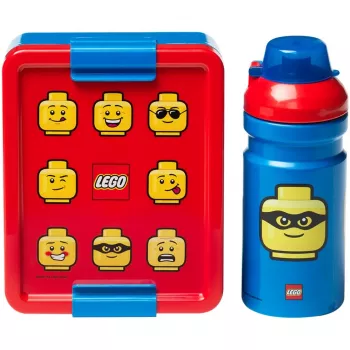 Conjunto de lanche LEGO 40580001 Bright Blue – Lancheira e conjunto de garrafa para crianças