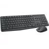 Conjunto de teclado e rato sem fios Logitech MK235 Tamanho completo Cinzento