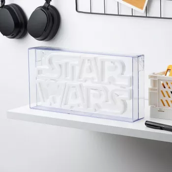 Luz de néon LED Paladone Star Wars design PP13123SW — letreiro LED decorativo para parede ou prateleira