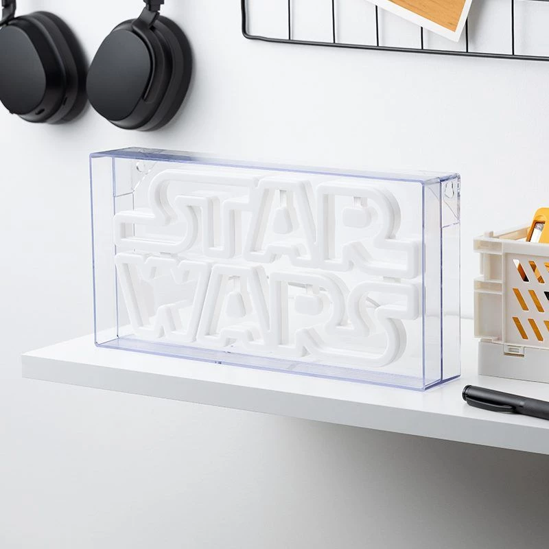 Luz de néon LED Paladone Star Wars design PP13123SW — letreiro LED decorativo para parede ou prateleira