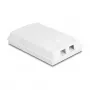 Tomada de fibra ótica DeLOCK 2 x SC Simplex LC Duplex branco