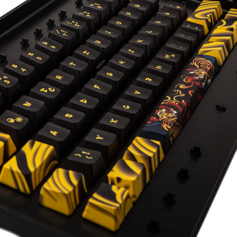 Conjunto de teclas Triton TIGER SKETCH Limited — material PBT, layout alemão (DE)
