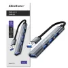 Hub USB QOLTEC 53793 — entrada USB 3.0, 3× portas USB 2.0