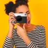 Máquina fotográfica instantânea Kodak PRINTOMATIC, 2x3 polegadas, preto