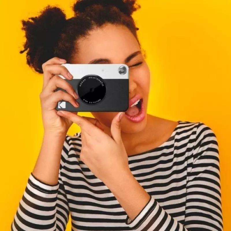 Máquina fotográfica instantânea Kodak PRINTOMATIC, 2x3 polegadas, preto