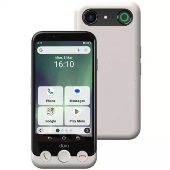 Smartphone Doro Aurora A10 4,5 polegadas 4GB RAM 64GB preto branco