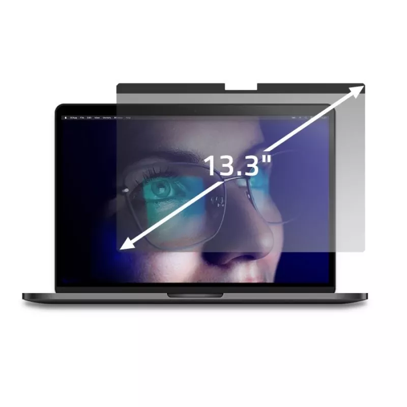 Filtro de privacidade Qoltec GDPR para MacBook Air 13 6 magnético proteção ocular (13.60, 16:9), película protetora para portátil