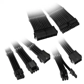 Conjunto de extensão de cabos com trança Kolink Core Adept - preto