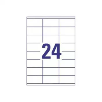 Etiquetas universais 70x35mm InkjetLaserCopy A4 100 folhas 2400 peças branco