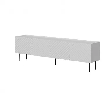 Móvel de TV cama meble LUCCA 4D, 2000×400×590 mm, branco, tampo em aglomerado