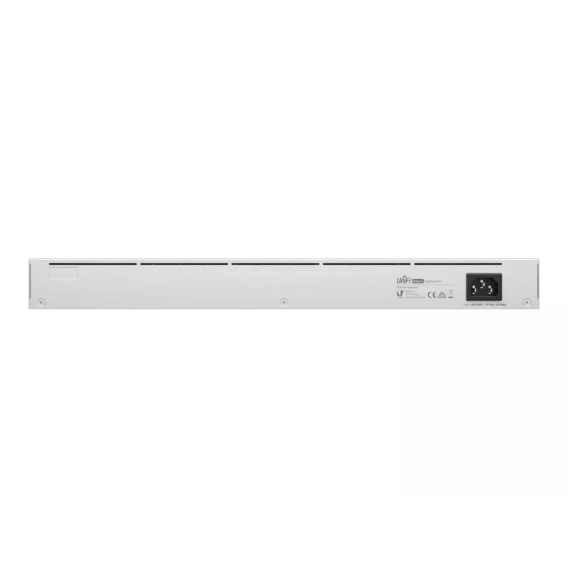 Switch de rede L2 Gerido UBIQUITI USW-Aggregation — 8 slots SFP+, suporte 10G, sem ventoinha, rack 1U, prateado