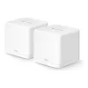 Sistema mesh MERCUSYS Halo H60X (pack de 2) Wi-Fi 6 dual band, 1500 Mbit/s, até 350 m², 2x LAN, antenas internas, branco
