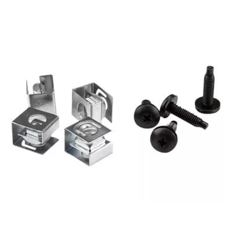 Parafusos de rack de servidor e porcas gaiola deslizantes StarTech.com – 10-32 – Parafusos de montagem em rack e porcas gaiola deslizantes – pack de 50