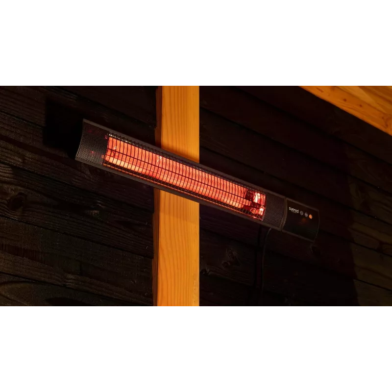 Aquecedor infravermelho SUNRED RD-DARK-25, 2500 W, Montagem na parede, IP55, preto