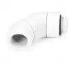 Alphacool Eiszapfen adaptador rotativo duplo a 45°, G1/4 macho para G1/4 fêmea, branco