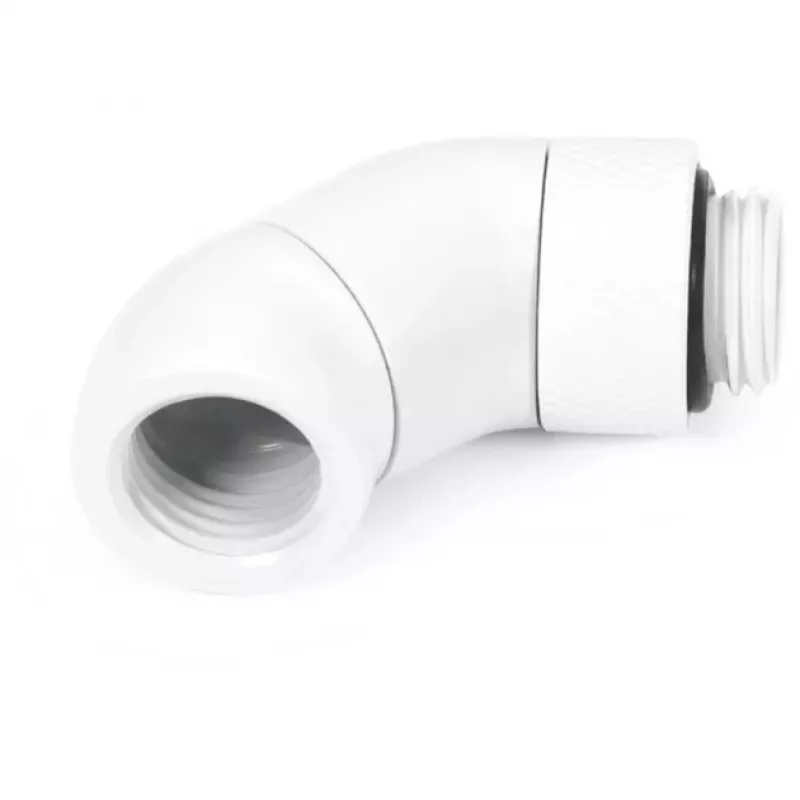 Alphacool Eiszapfen adaptador rotativo duplo a 45°, G1/4 macho para G1/4 fêmea, branco