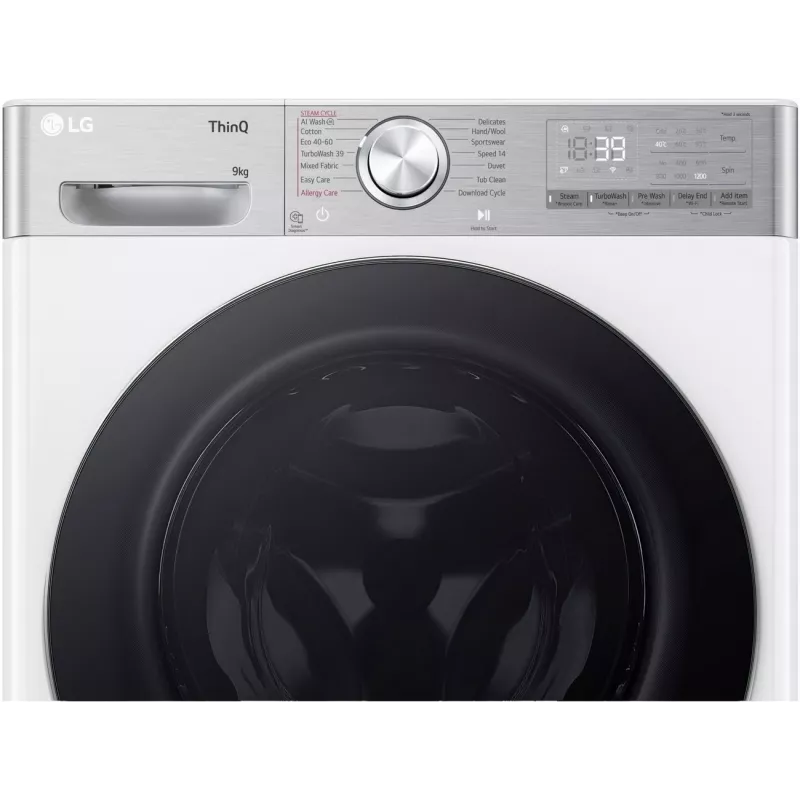 Máquina de lavar LG F2WR909P3W, 9 kg, 47,5 cm, 1200 rpm