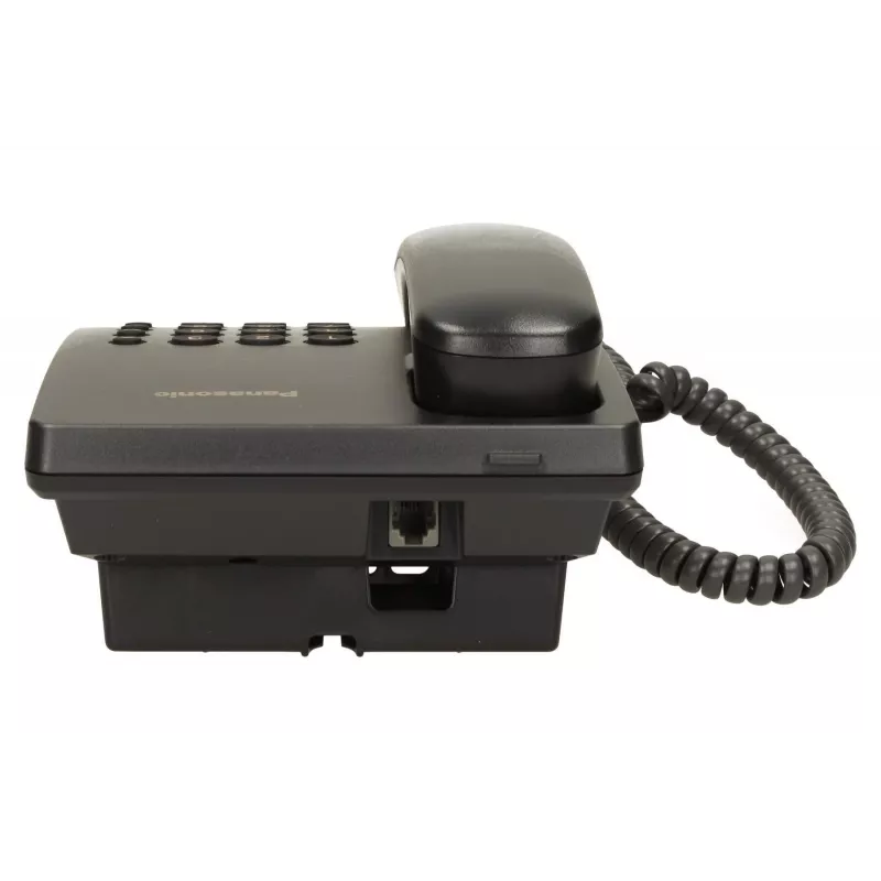 Telefone com fio Panasonic KX-TS500 preto com identificação de chamadas e alta-voz