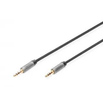 Cabo de áudio Digitus 3,5 mm jack para 3,5 mm jack, 1,8 m, preto