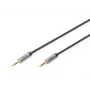 Cabo de áudio Digitus 3,5 mm jack para 3,5 mm jack, 1,8 m, preto