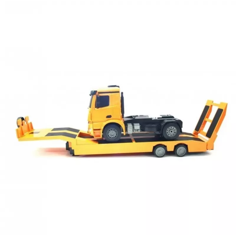 Double E escala 1/20 RC Mercedes-Benz Arocs semirreboque de plataforma montado