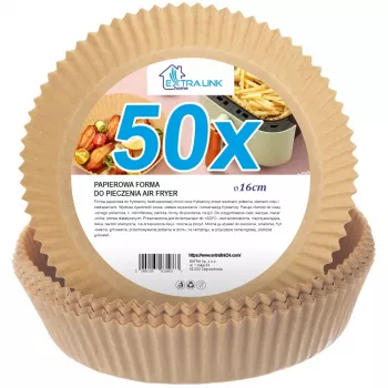 Papéis redondos para fritadeira 16 cm, pack de 50 — papel absorvente de óleo descartável compatível com fritadeira
