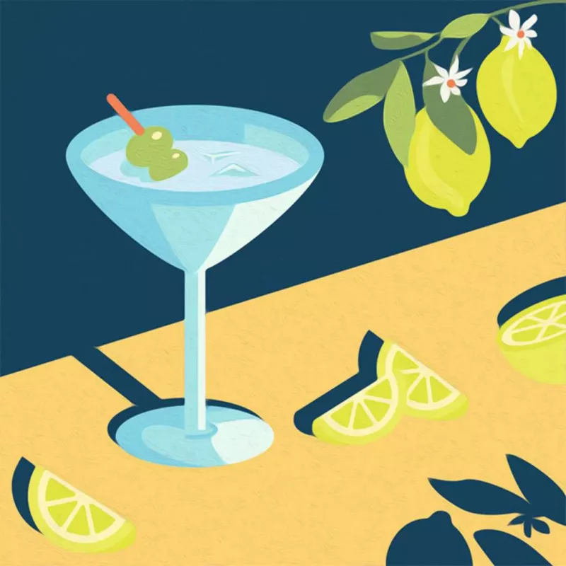 Conjunto de pintura Ravensburger CreArt Mocktail Lemon – conjunto de pintar por números