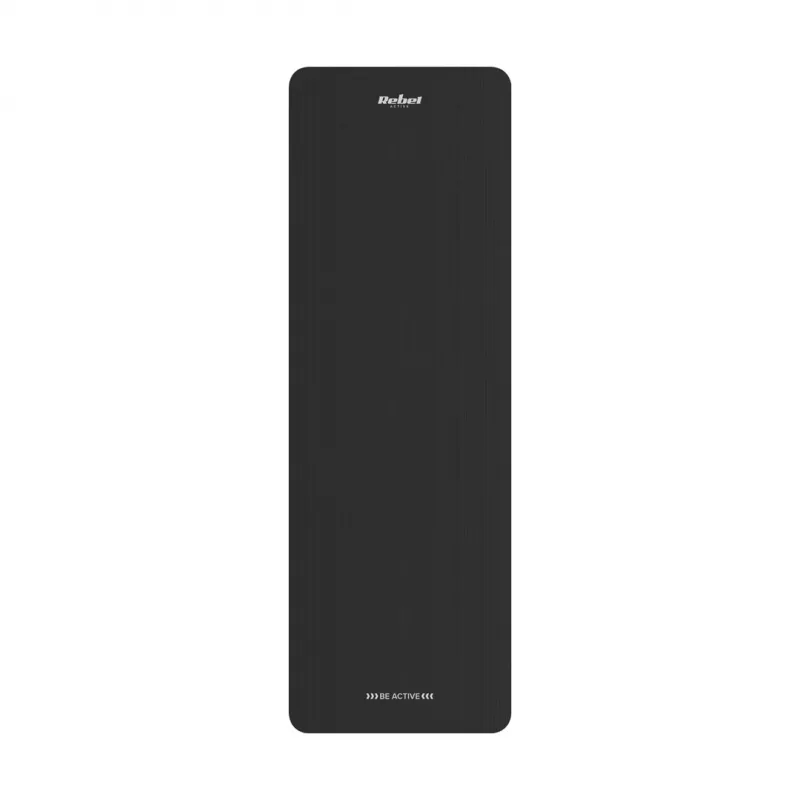 Rebel Active RBA-3151-BK tapete de ginástica, TPE, 183 x 61 cm, 6 mm, preto