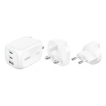 Carregador de parede Belkin BOOSTCHARGE 100W 2C1A WCH016HQWH com ficha substituível