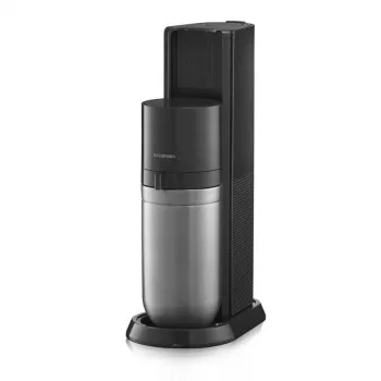 Máquina de soda SodaStream DUO preto aço inoxidável