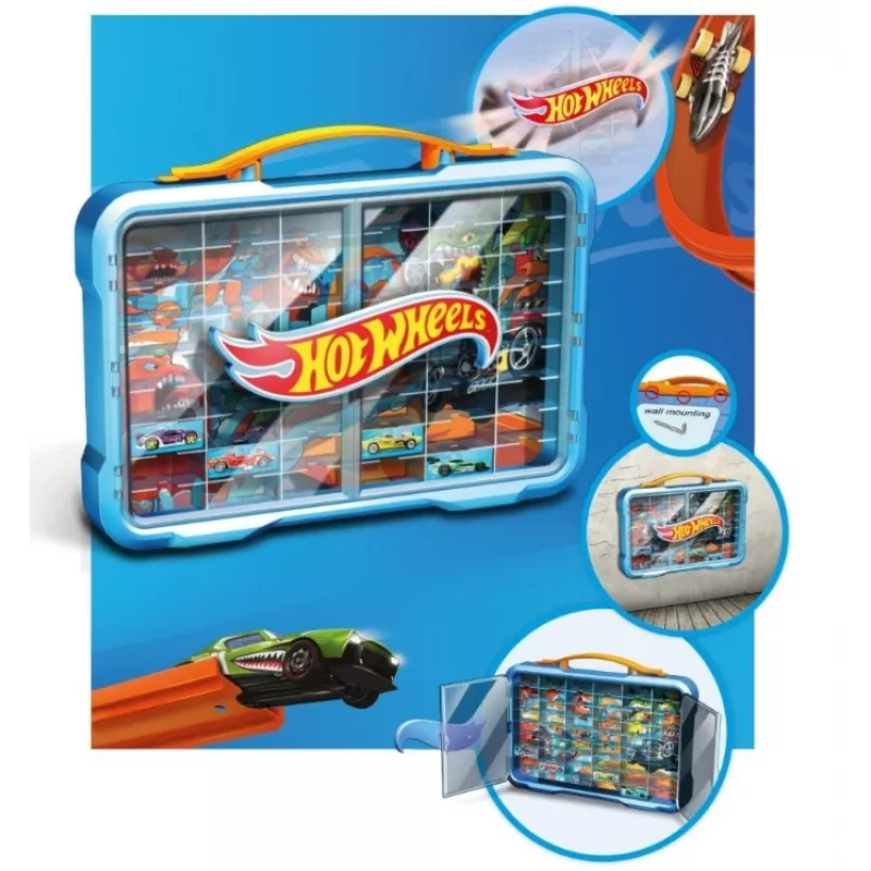 Mala de arrumação Hot Wheels com logótipo luminoso