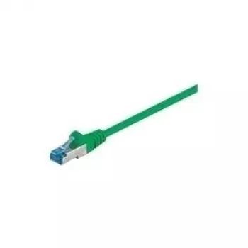 Cabo patch Wentronic Goobay CAT 6a, S/FTP (PiMF), verde, 3 m - LSZH isento de halogéneos, cobre (93783)