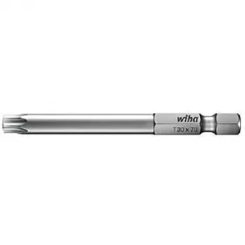 Ponta de chave de fendas Torx T30 Wiha 33926, aço cromo-vanádio temperado, E 6.3, 1 unid.