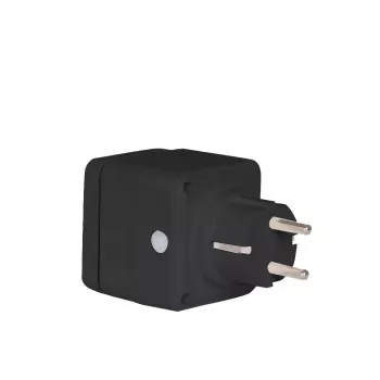 Tomada inteligente Denver PLO-108 preta exterior IP44 com fios sem fios