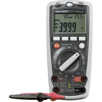 Voltcraft multímetro manual digital MT-52 função de medição ambiental CAT III 600 V visor (contagens): 4000 (MT52)