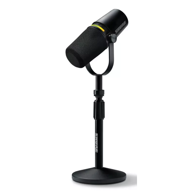 Shure MV7+-K-BNDL - microfone para discurso/canto com ligação XLR/USB-C, preto + tripé de mesa GATOR